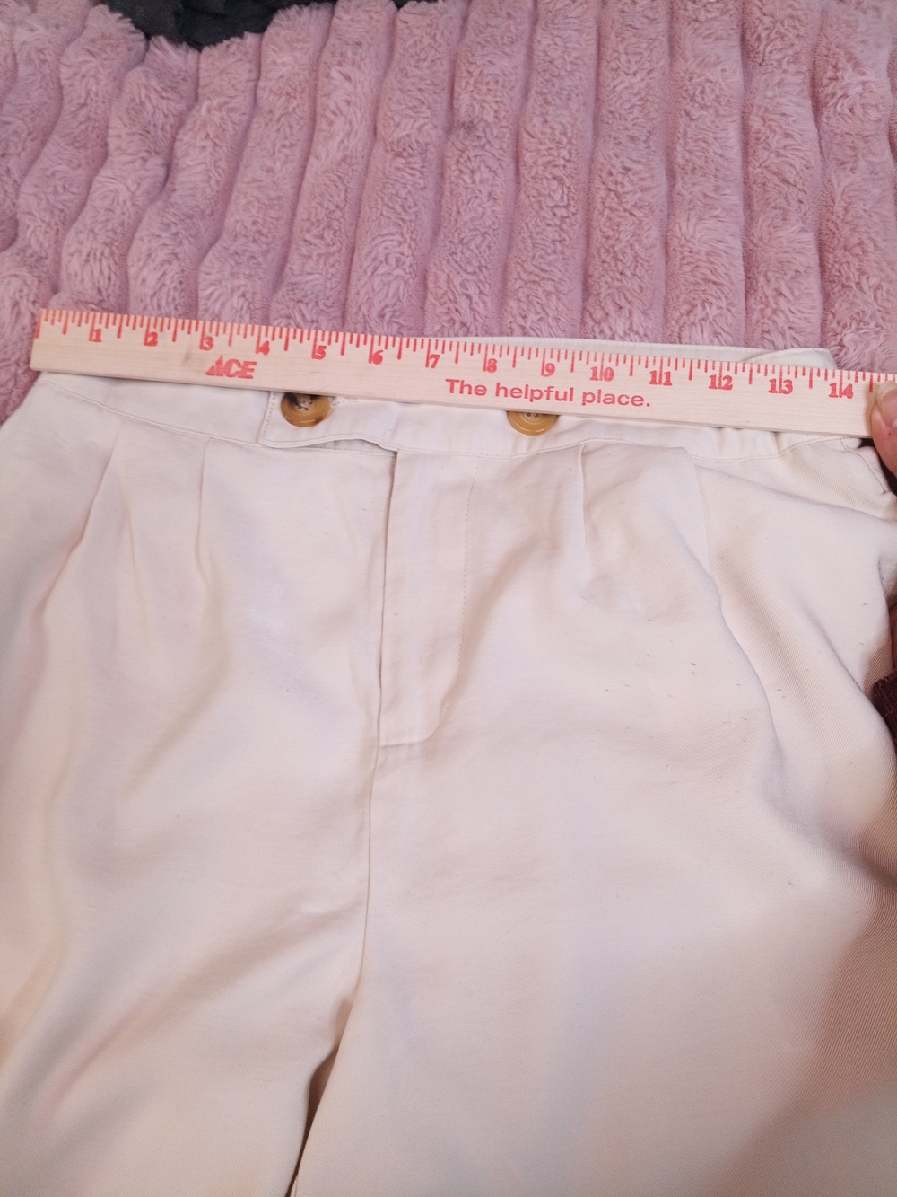 Who What Wear Cream Wide-Leg Cropped Trousers with Button Waist - Picture 6 of 8